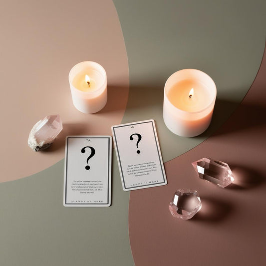 tarot cards with crystals and sage